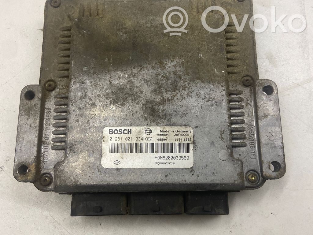 Engine control unit/module   0281001934,8200078730