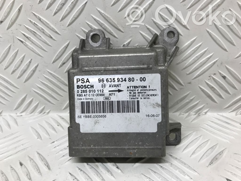 Peugeot 207 Airbag control unit/module 