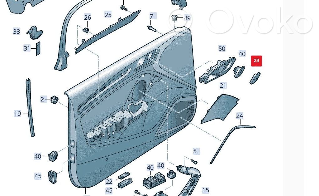 Audi A3 S3 8V Klamka wewnętrzna drzwi 