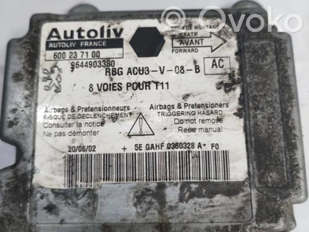 Peugeot 206+ Module de contrôle airbag 