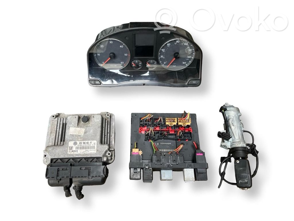 Volkswagen Golf Plus Komputer / Sterownik ECU i komplet kluczy 