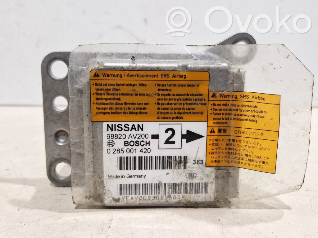 Unidad de control/módulo del Airbag   0285001410