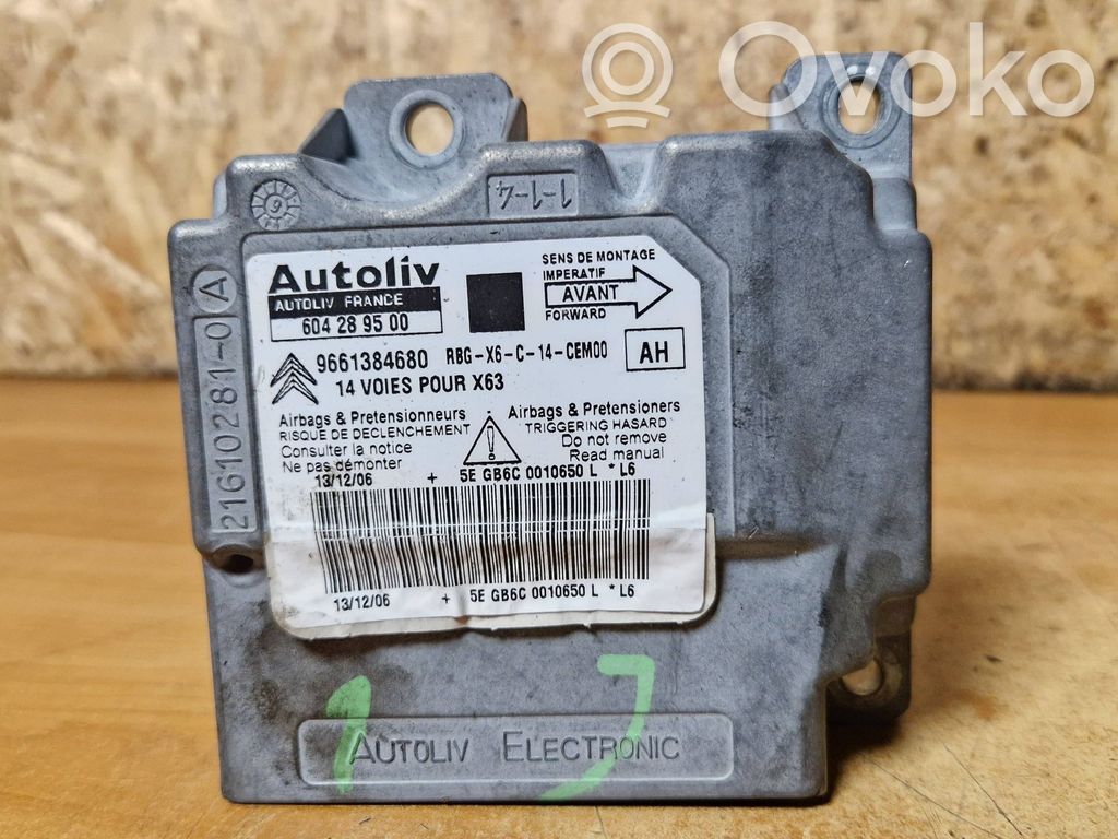 Citroen C6 Airbag control unit/module 