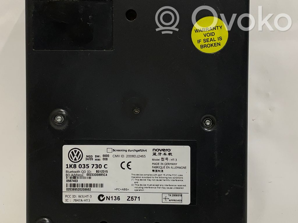 Volkswagen PASSAT B6 Bluetooth control unit module 