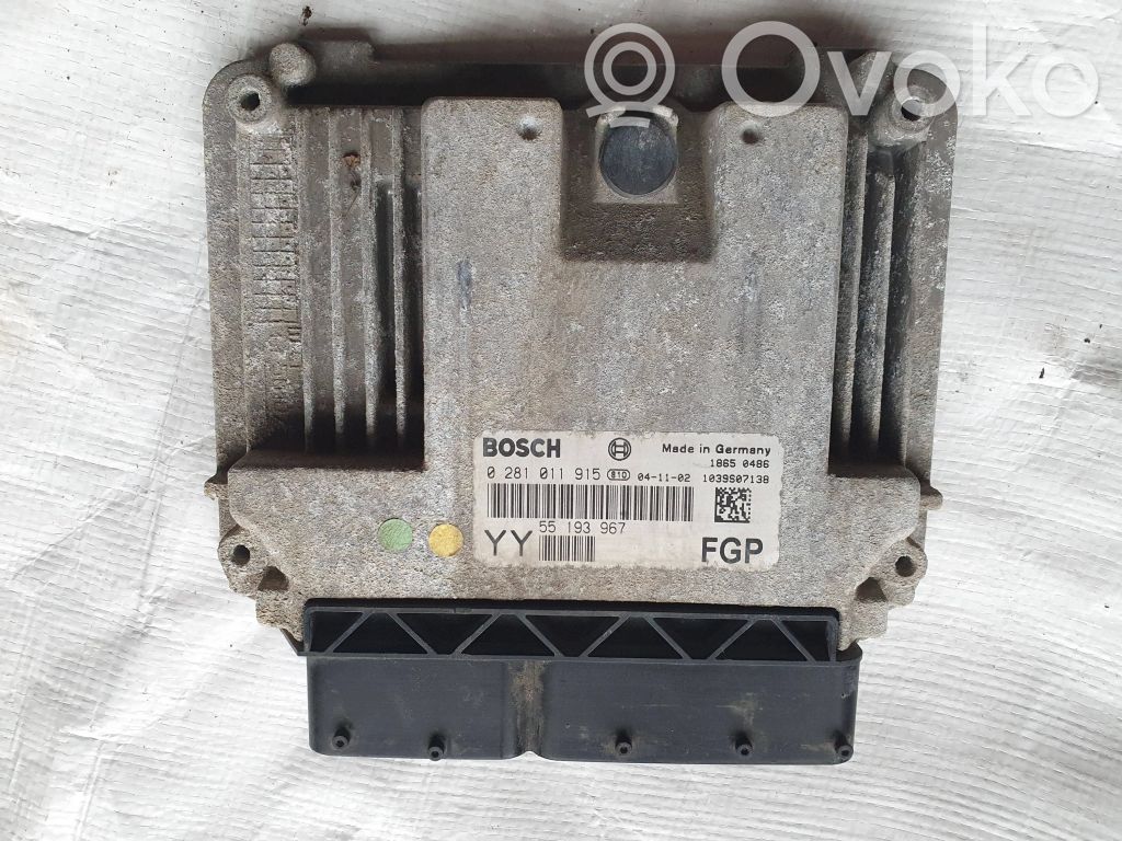 Engine control unit/module   0281011915,55193967,1039S0713