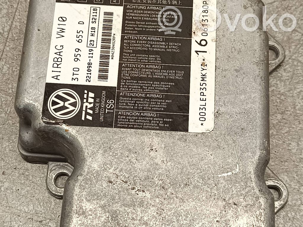 Skoda Superb B6 (3T) Airbag control unit/module 