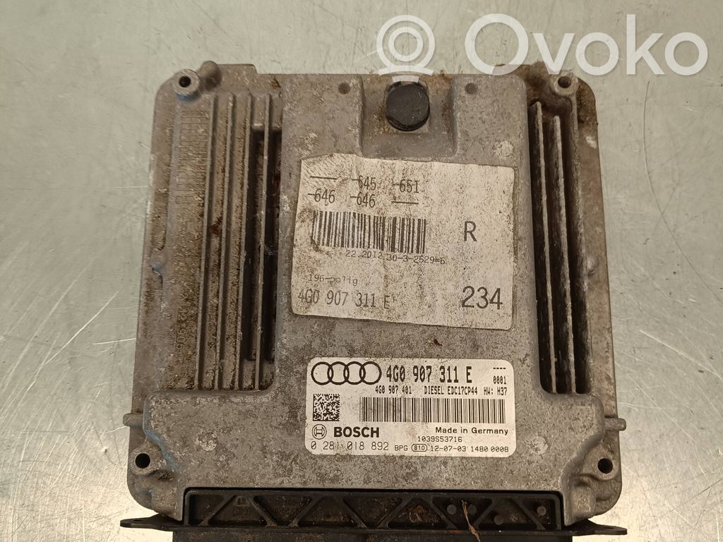 Audi A6 S6 C7 4G Engine control unit/module 