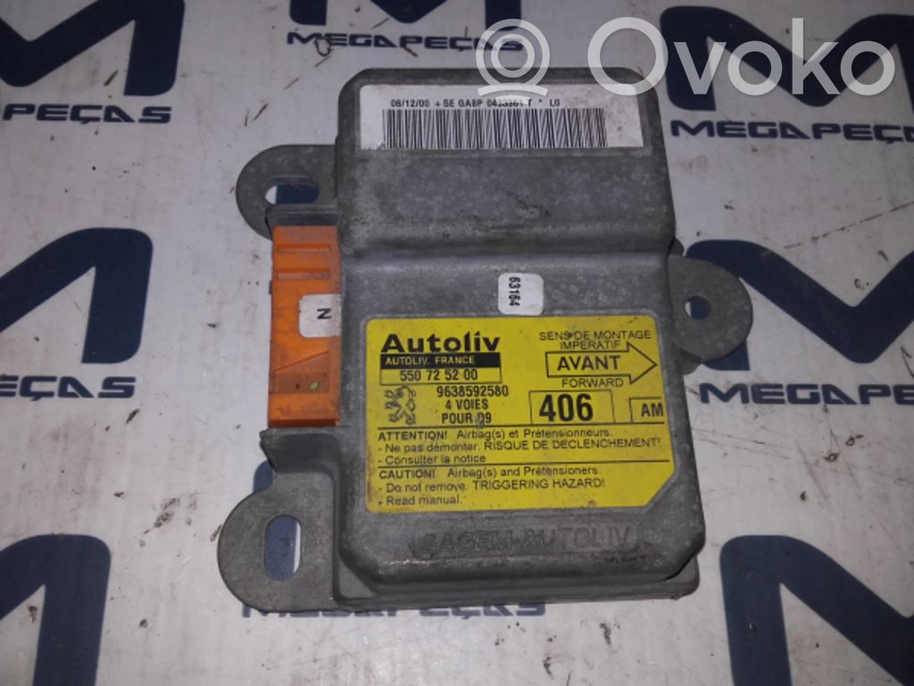 Airbag control unit/module   9638592580,550725200