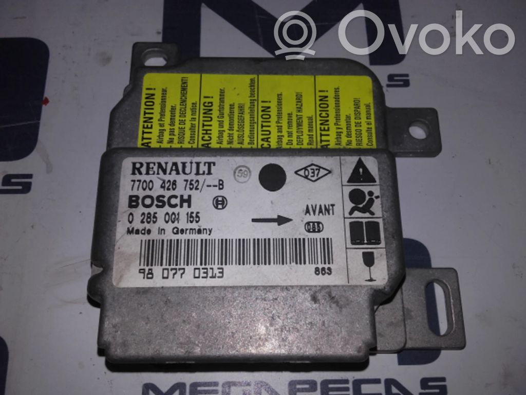 Module de contrôle airbag   7700426752,0285001155