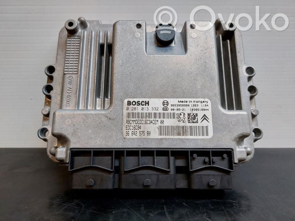 Engine control unit/module   9664257580,0281013332,9653958980,EDC16C34