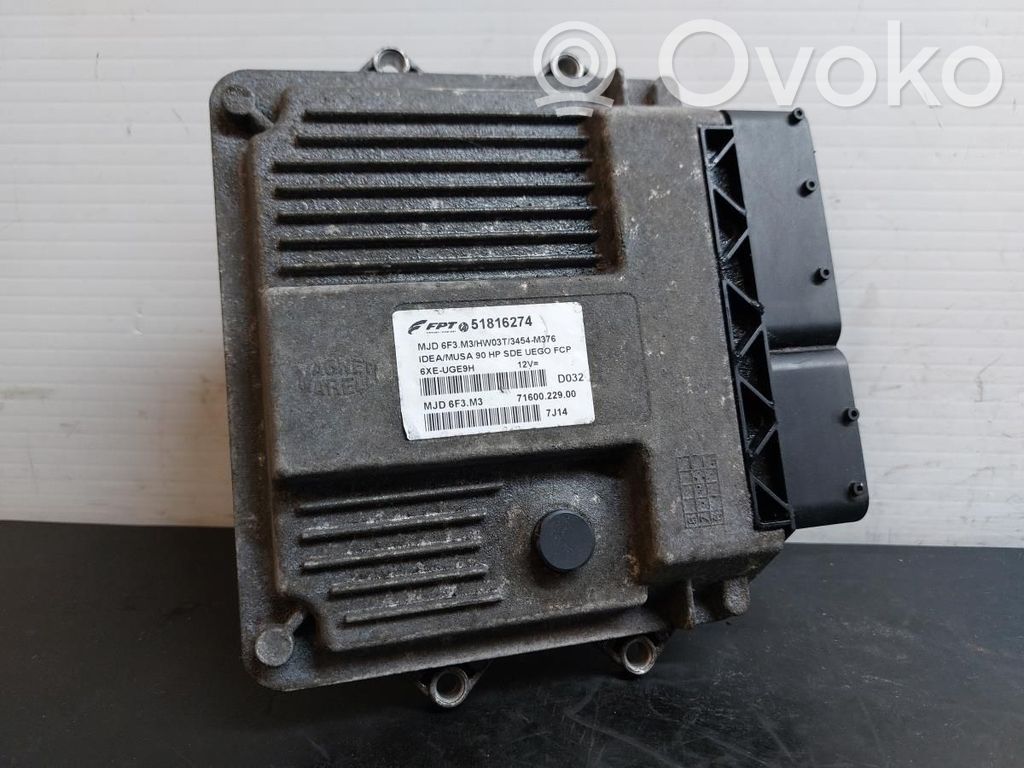 Engine control unit/module   51816274,7160022900,MJD6F3M3
