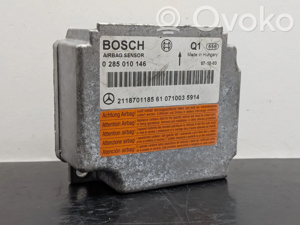 Mercedes-Benz CLS C219 Module de contrôle airbag 