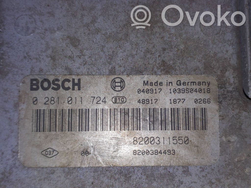 Engine control unit/module   8200314550,8200384493,0281011724