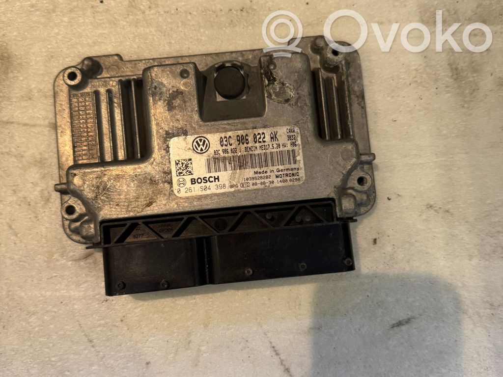 Engine control unit/module   03C906022AK,0261S04398