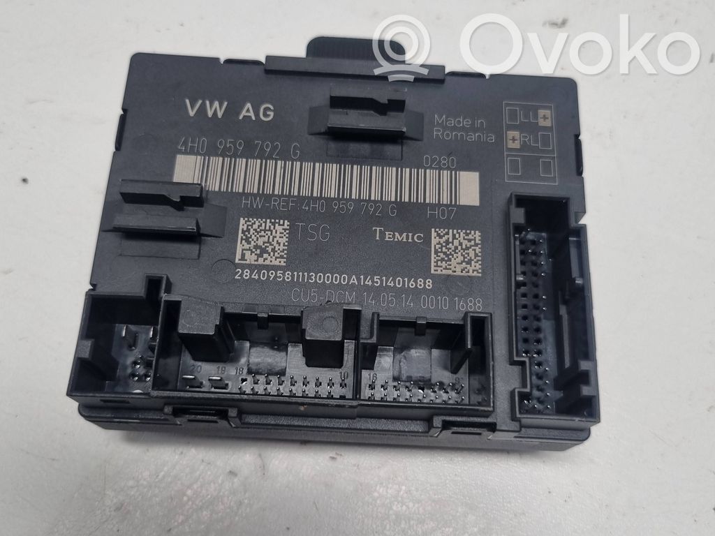 Audi A8 S8 D4 4H Unidad de control/módulo de la puerta 