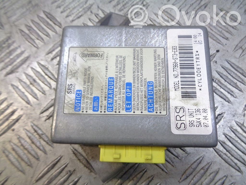 Unidad de control/módulo del Airbag   77960ST3E83
