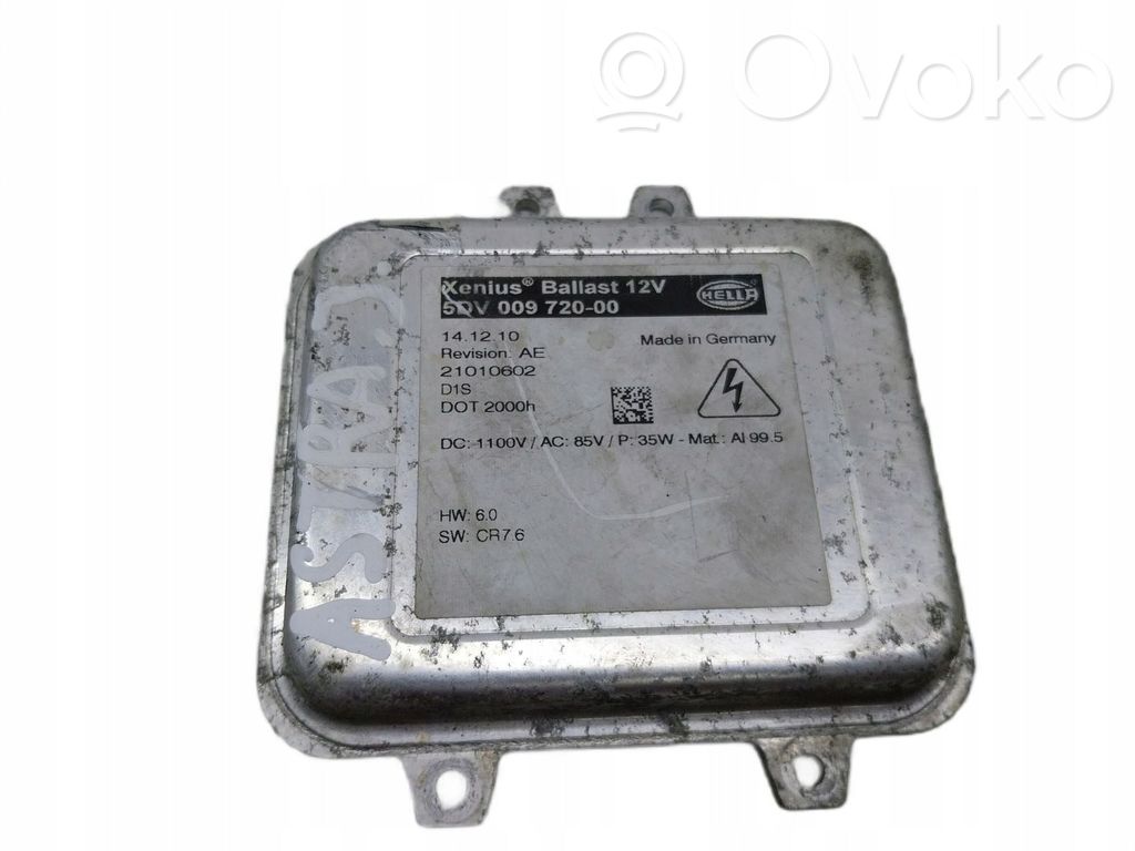 Opel Astra J Unidad de control/módulo de los faros xenón