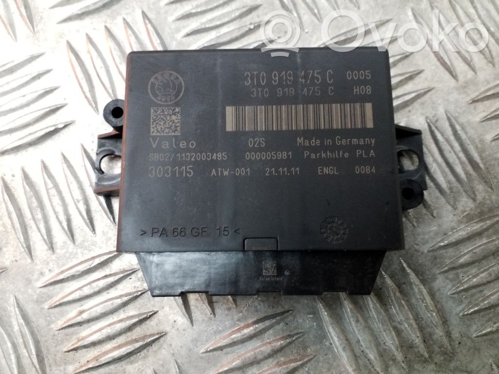 Skoda Superb B6 (3T) Unité de commande, module PDC aide au stationnement 