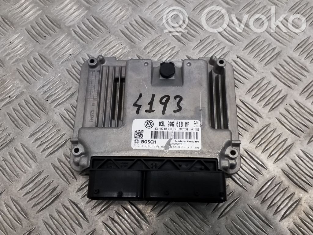Engine control unit/module ECU   03L906018MF,03L906018LD,0281018370