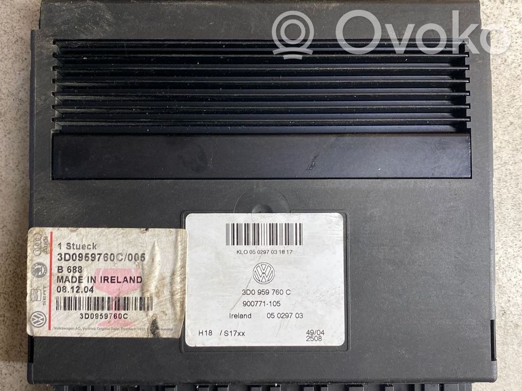 Volkswagen Phaeton Module de commande de siège 