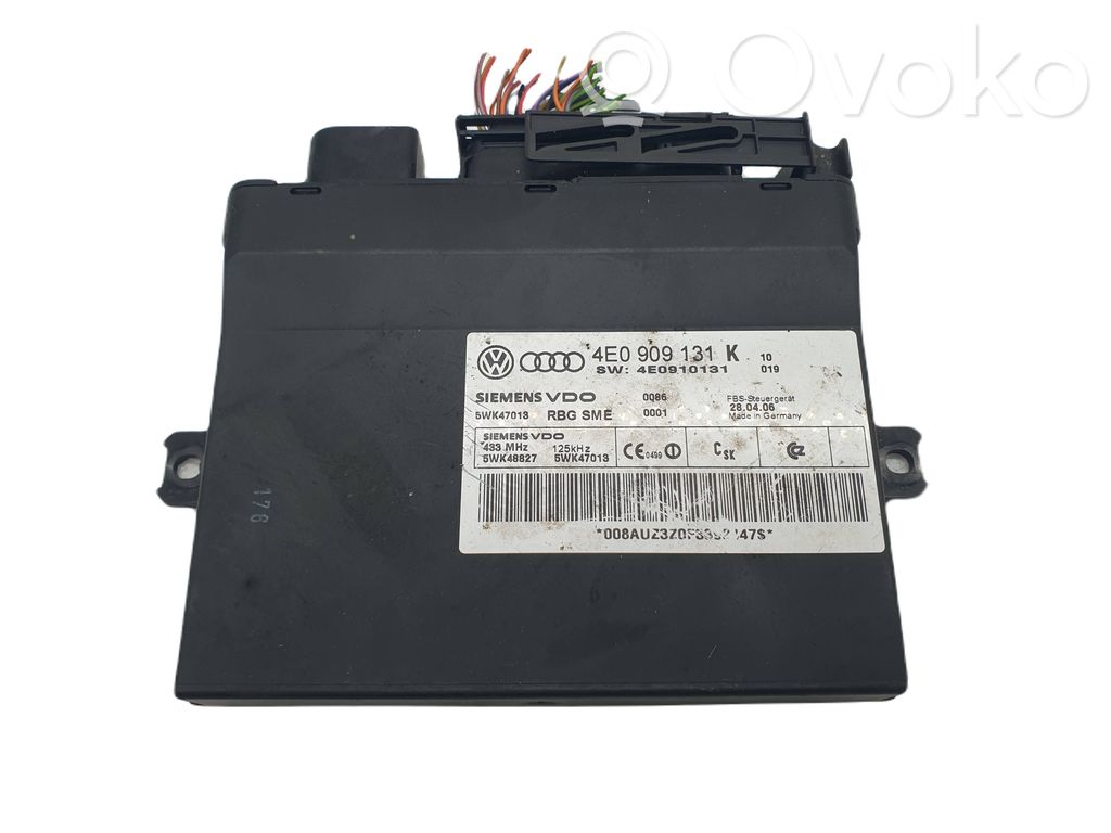 Keyless (KESSY) go control unit/module   4E0909131K,4E0910131,5WK47013