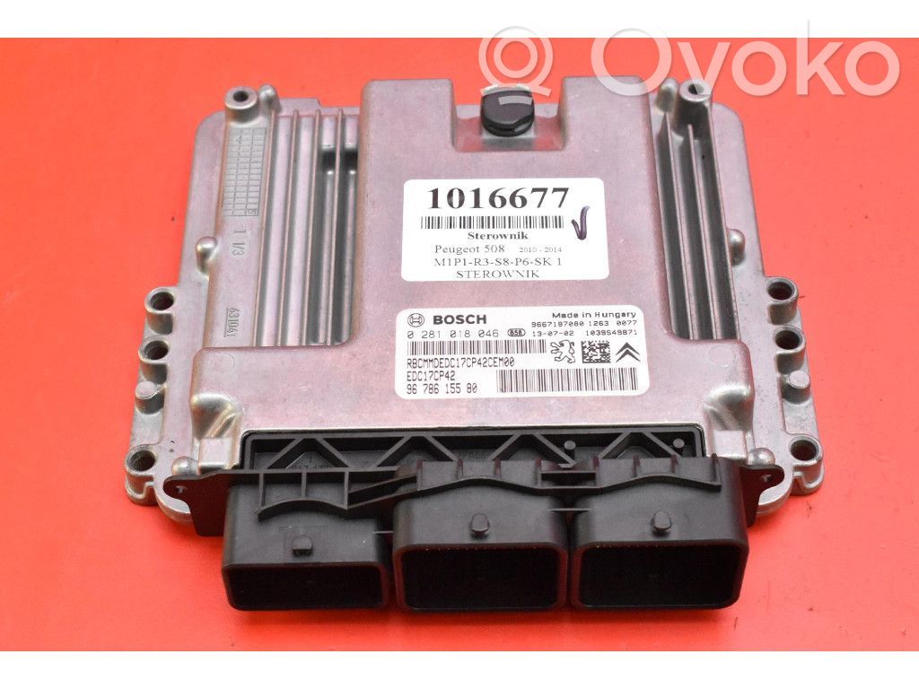 Engine control unit/module ECU   9678615580,9678615580