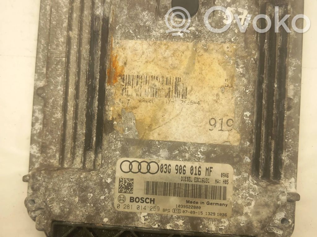 Unidad de control/módulo del motor   03G906016MF,0281014259