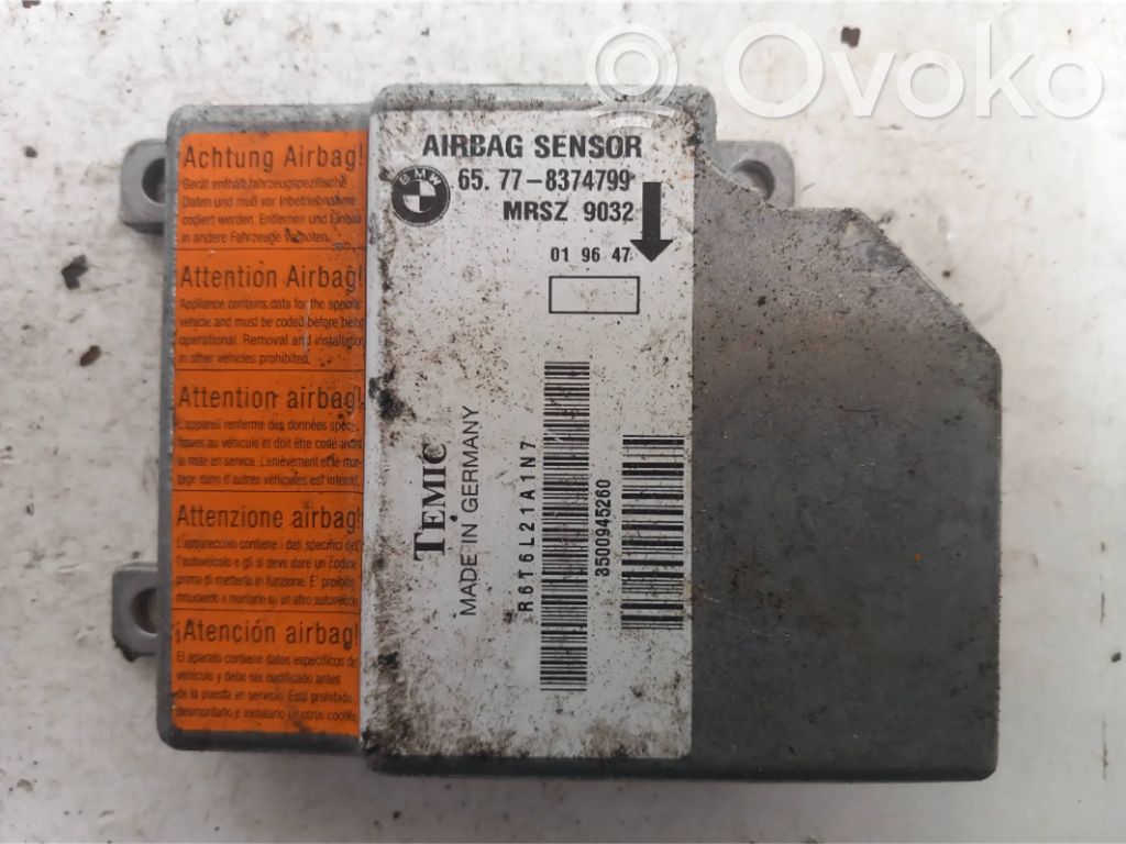 BMW 5 E39 Module de contrôle airbag 