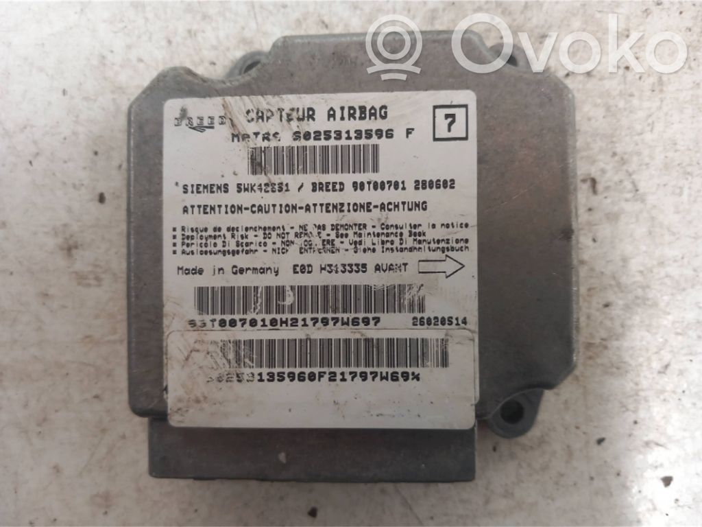 Airbag control unit/module   6025313596F,90T00701,5WK42551