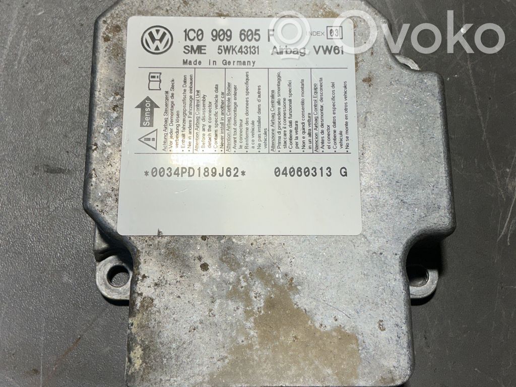 Volkswagen Sharan Sterownik / Moduł Airbag 