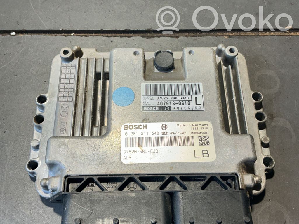 Engine control unit/module   37820RBDE33,4079180610,0281011548