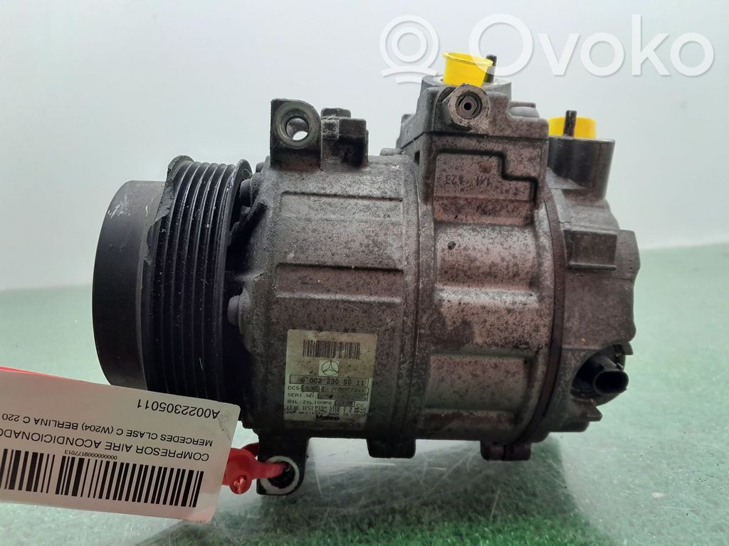 Mercedes-Benz C W204 Compressore aria condizionata (A/C) (pompa)