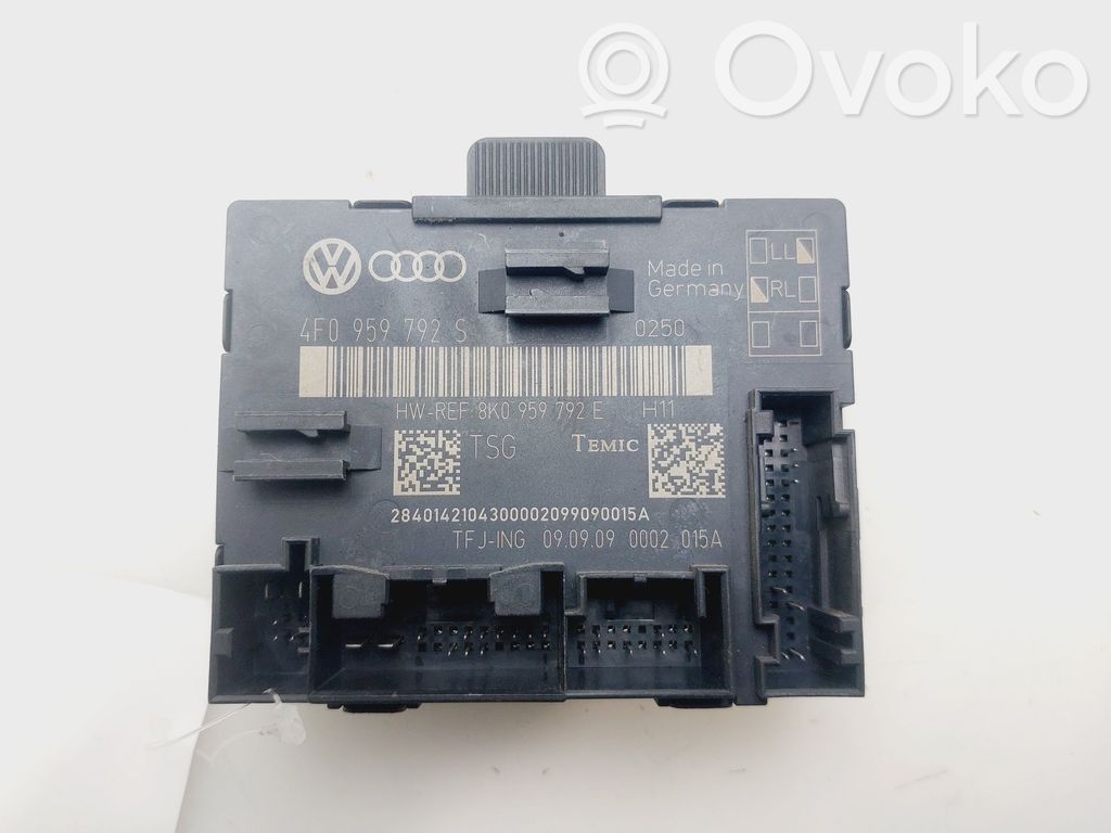 Audi A6 S6 C6 4F Unité de commande / module de verrouillage centralisé porte 