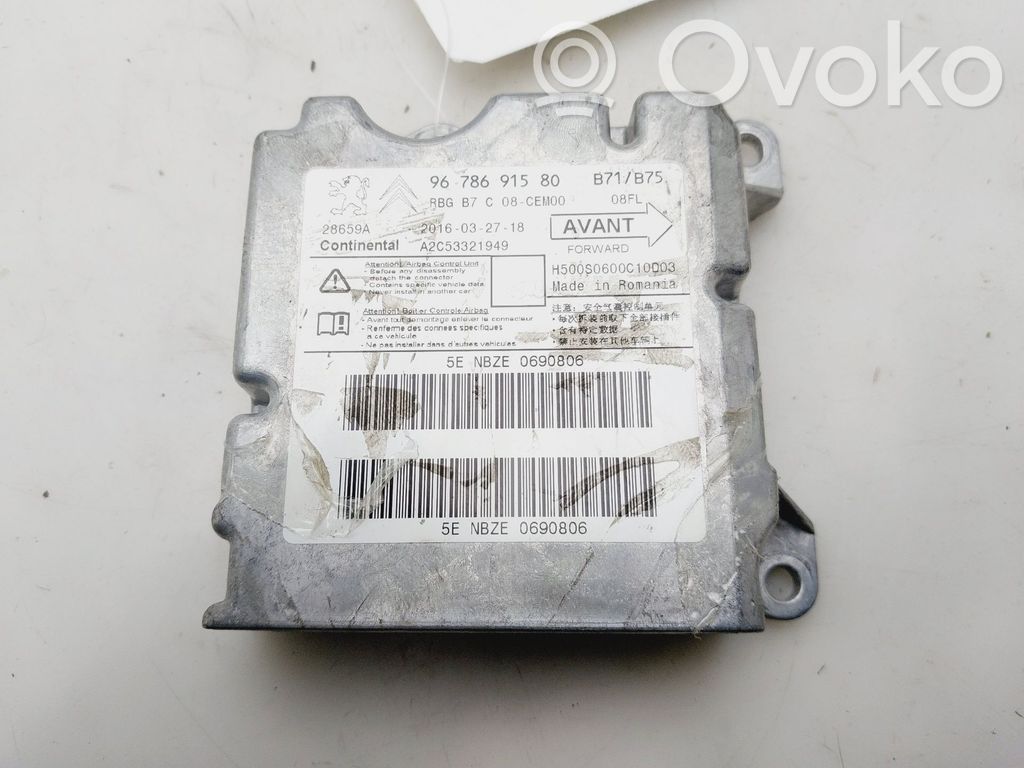 Unitate/modul de comandă airbaguri   9678691580