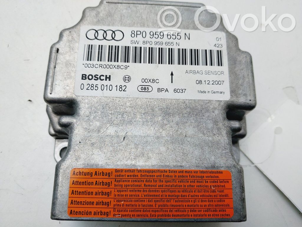 Unidad de control/módulo del Airbag   8P0959655N