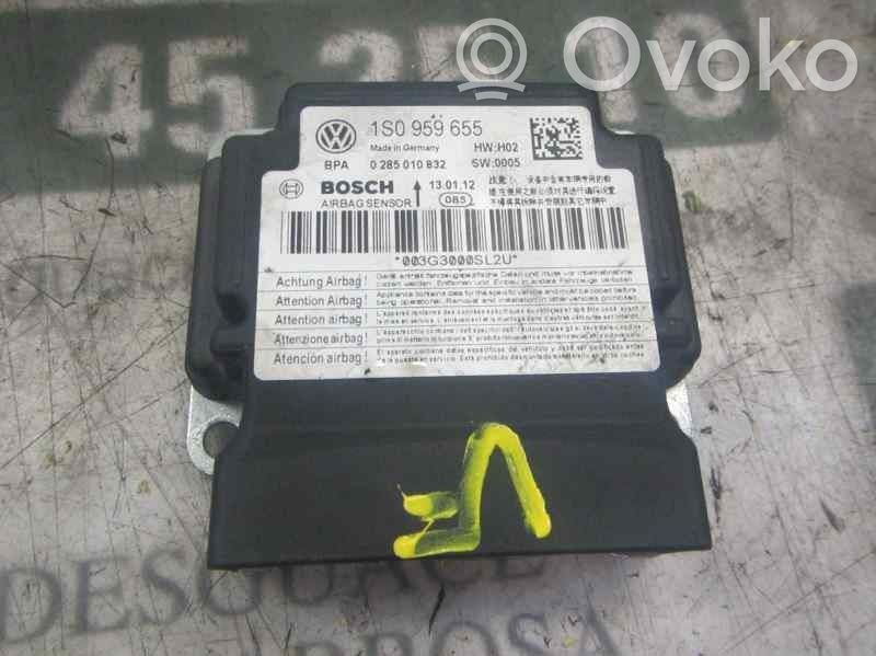 Unidad de control/módulo del Airbag   1S0959655005,1S0959655