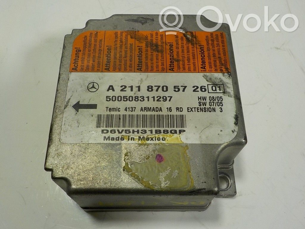 Mercedes-Benz CLS C219 Centralina/modulo airbag