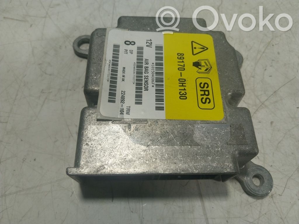Toyota Aygo AB40 Centralina/modulo airbag 