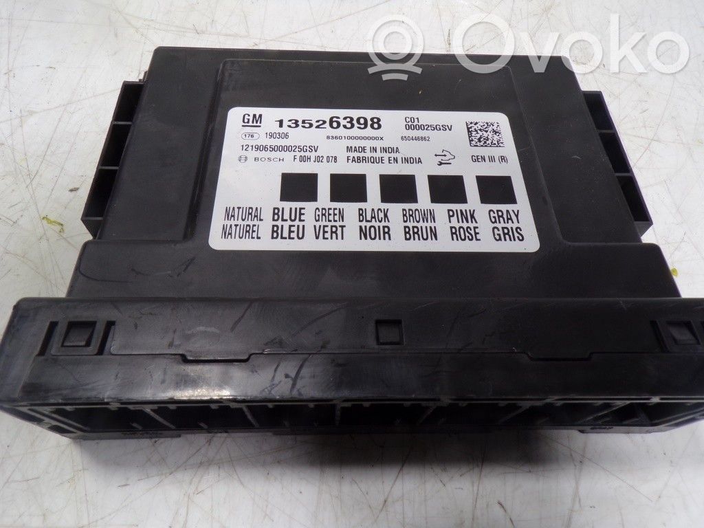 Autres unités de commande / modules   13519643,13526398,F00HJ02078