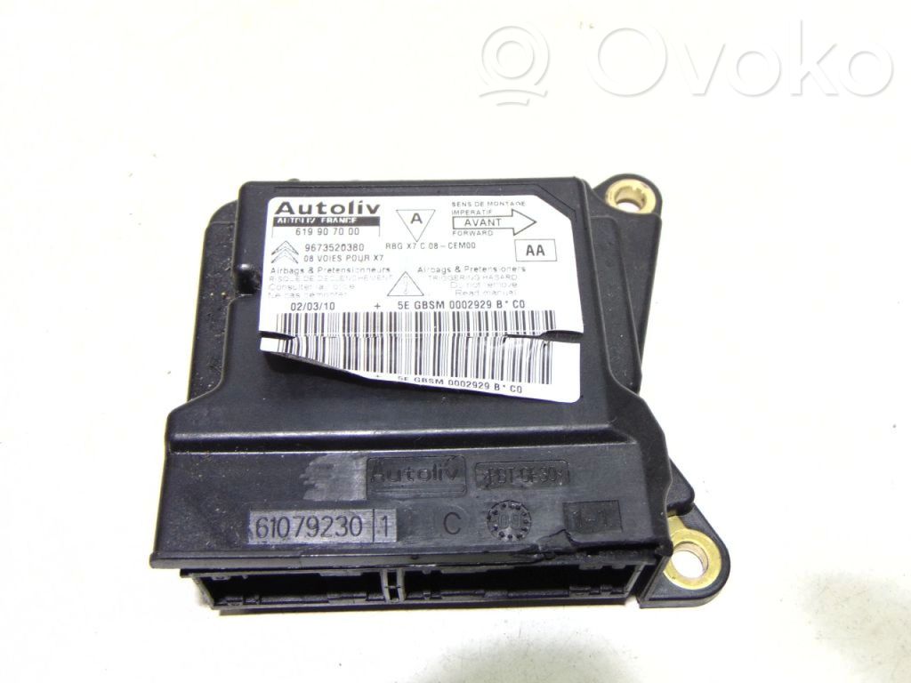 Citroen C5 Airbag control unit/module 