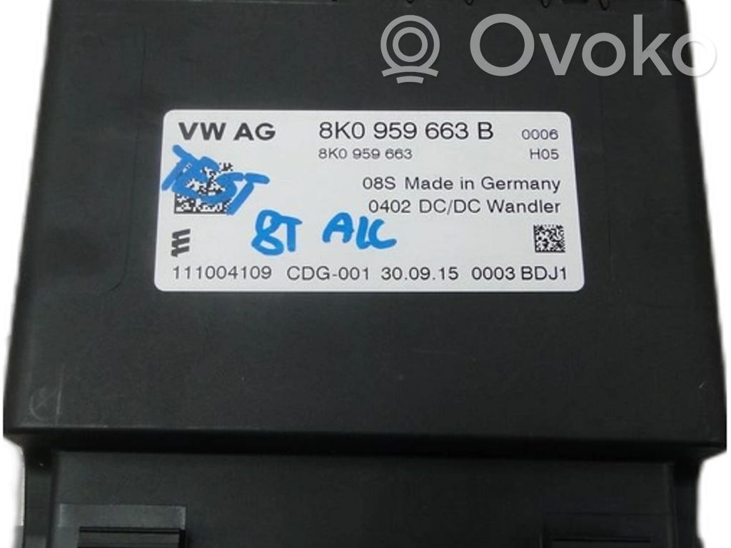 Other control units/modules   8K0959663B,8K0959663B,8K0959663B