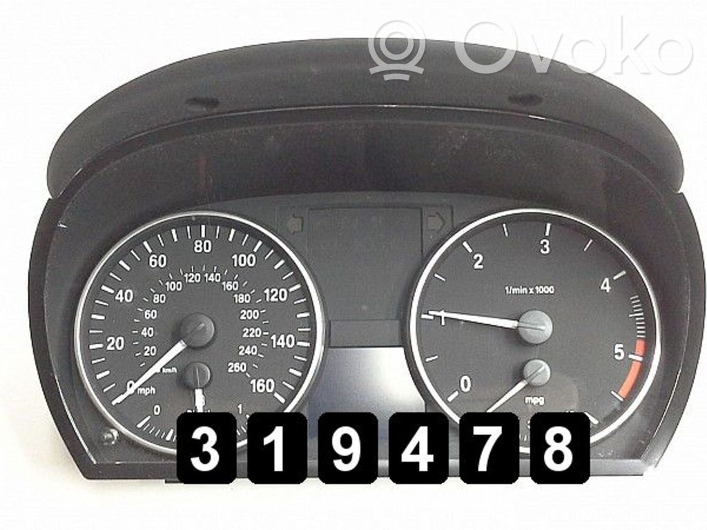 BMW 3 E90 E91 Speedometer (instrument cluster) 