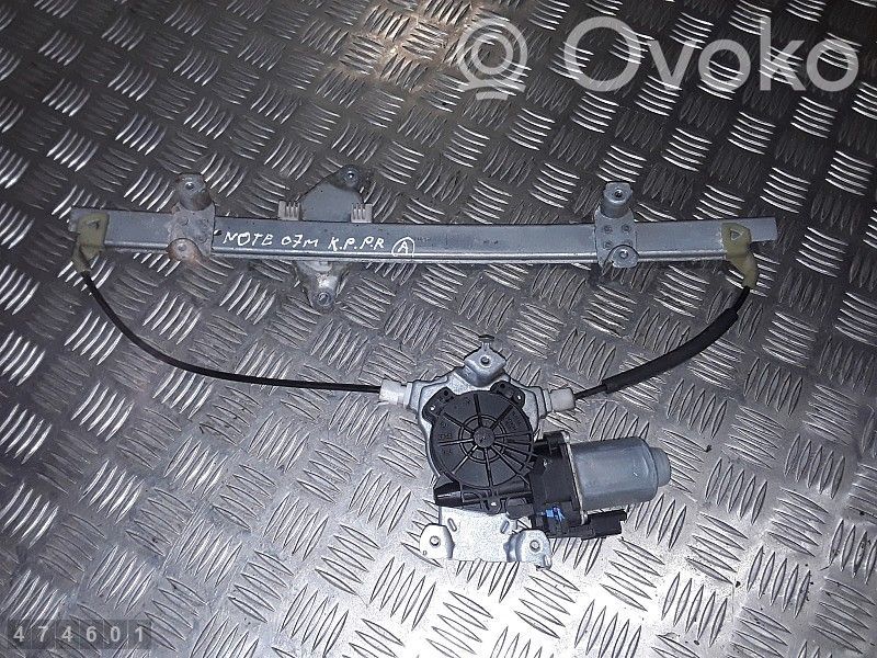 Nissan Note (E11) Rear door window regulator with motor 