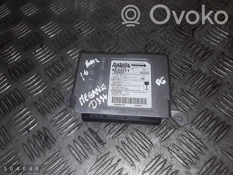 Renault Megane II Module de contrôle airbag 