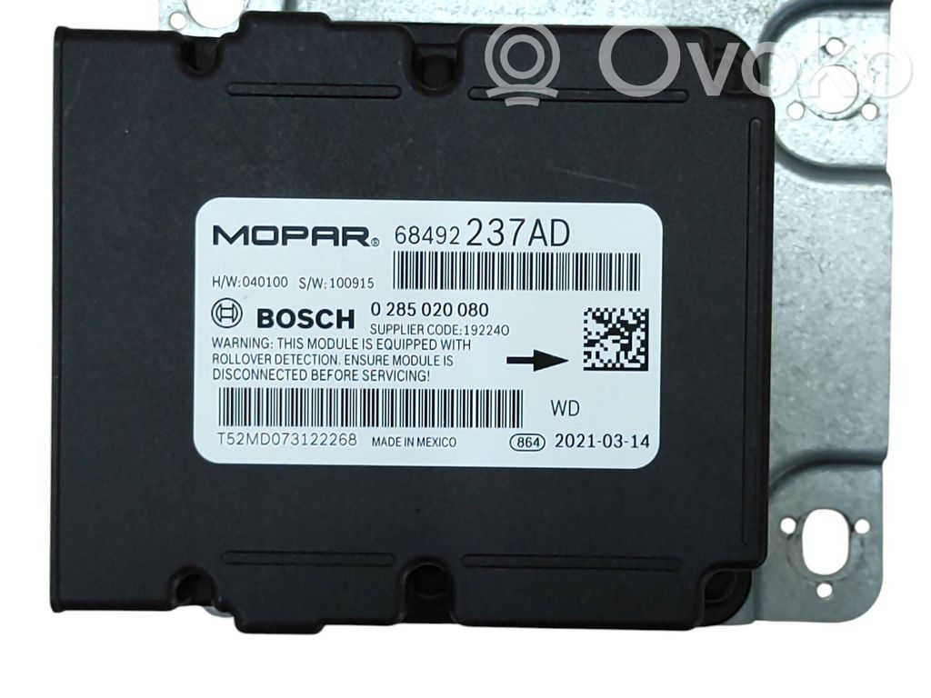 Airbag control unit/module   0285020080,68492237AD