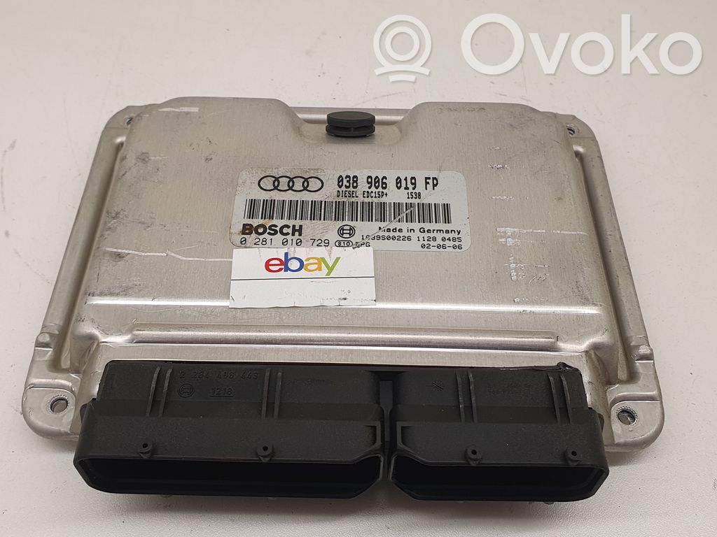 Engine control unit/module ECU   038906019FP,0281010729