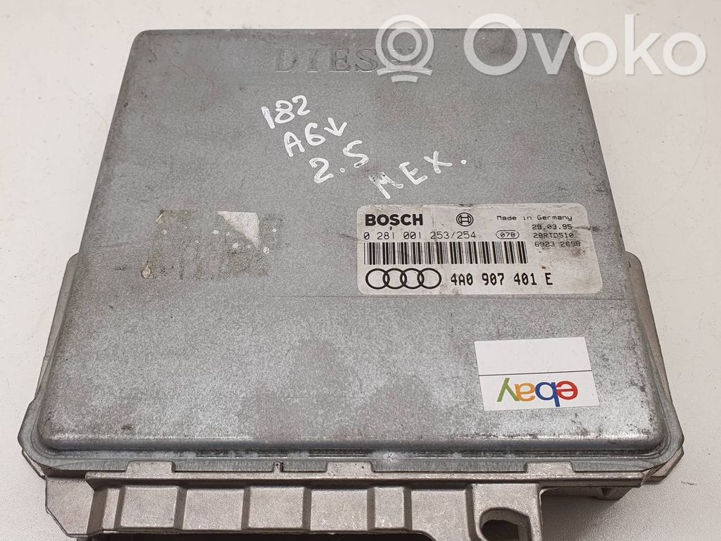Engine control unit/module   4A0907401E,28RTD510,0281001253