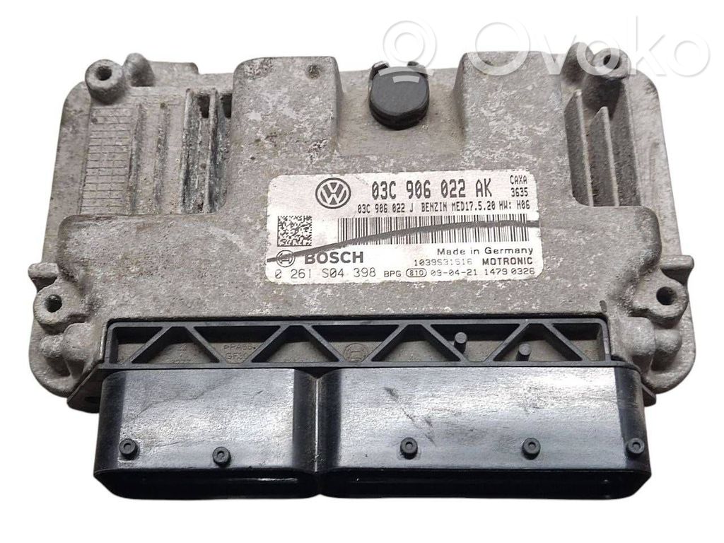 Engine control unit/module   03C906022AK,03C906022J,0261S04398