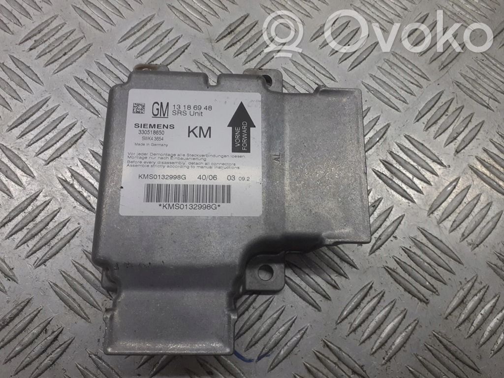 Unidad de control/módulo del Airbag   13186948