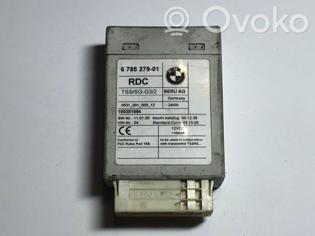 BMW 5 E60 E61 Unidad de control de la presión del neumático 